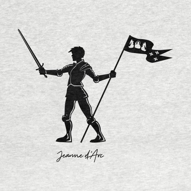 Joan of Arc black silhouette by chrisayerscreative